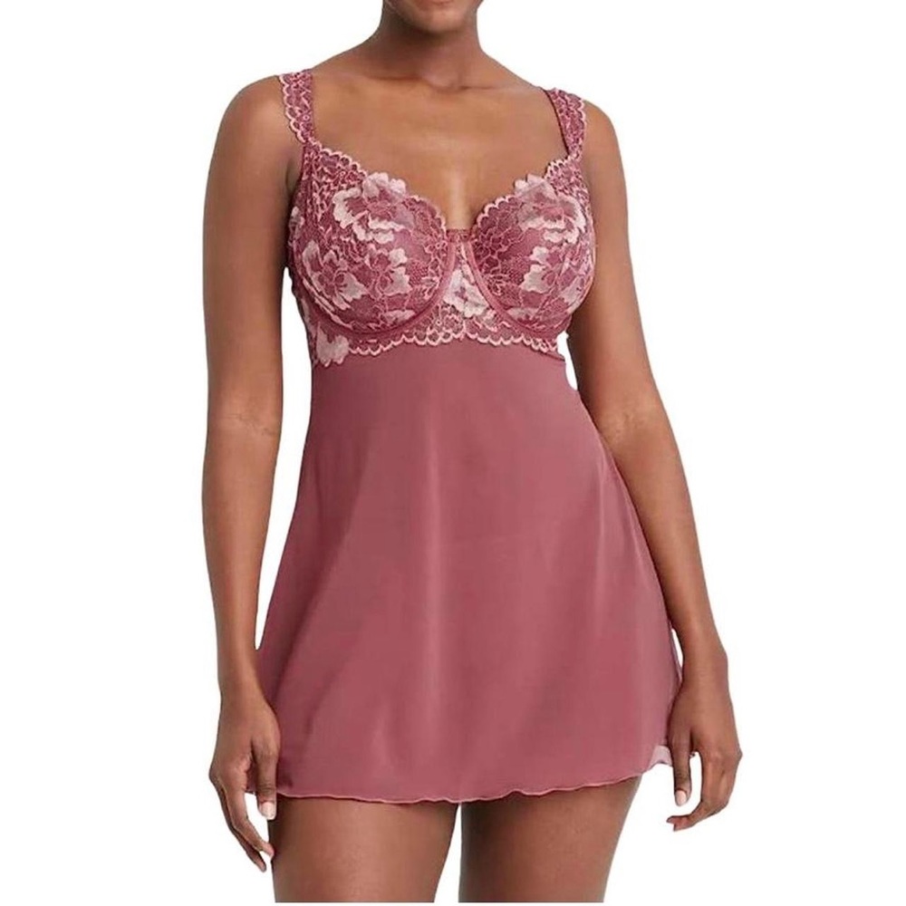 Auden Lingerie Babydoll Dress and panty set Size Large Lace Slip‎ halloween